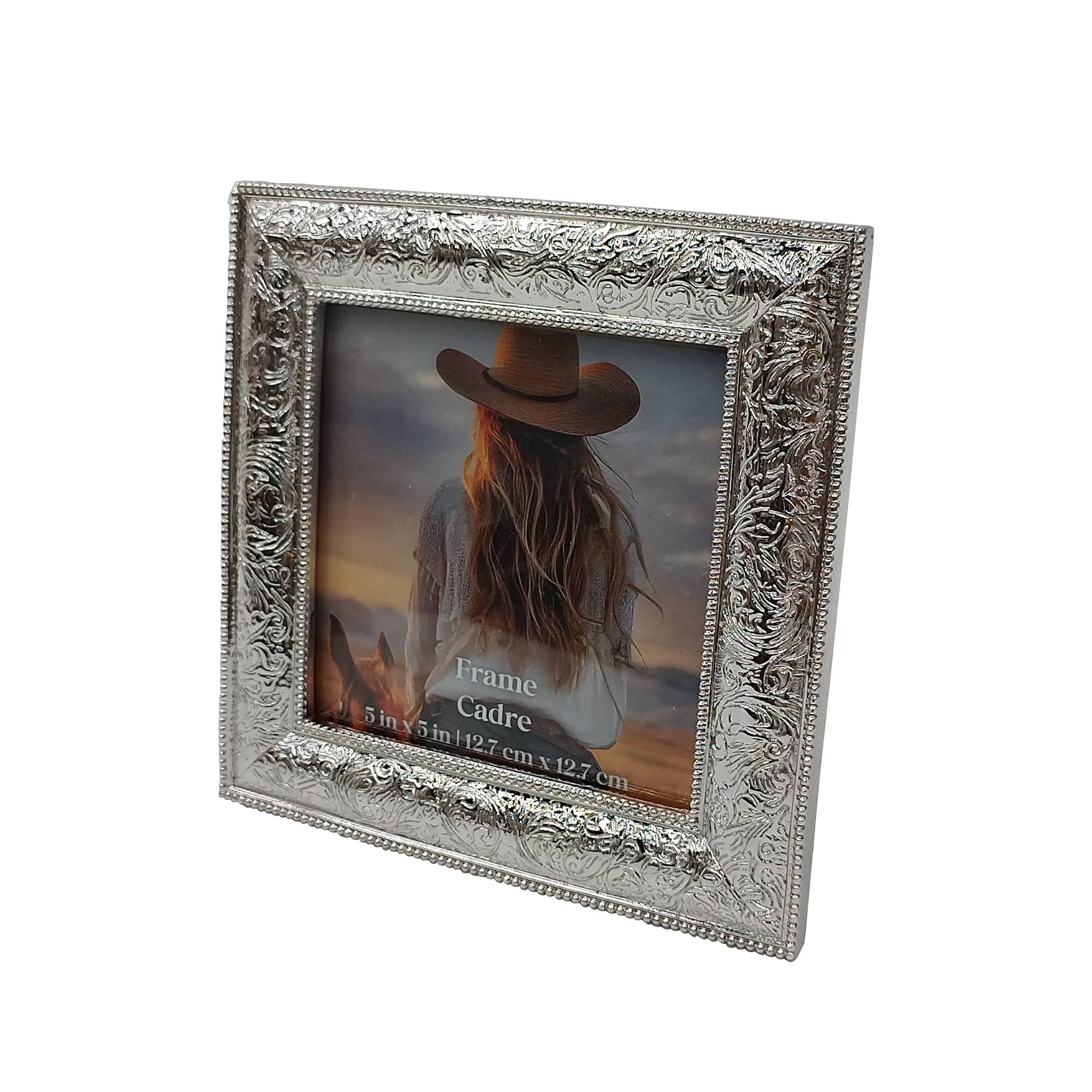 5" x 5" Silver Engraved Tabletop Photo Frame by Ashland®